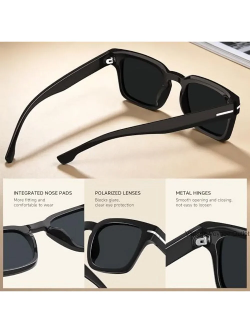 Square Frame Sunglasses Women Men UV Protection HD Lens Driving Glasses